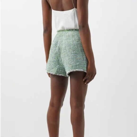 Self-Portrait Asymmetric Bouclé-Tweed Skort - Picture 2 of 11